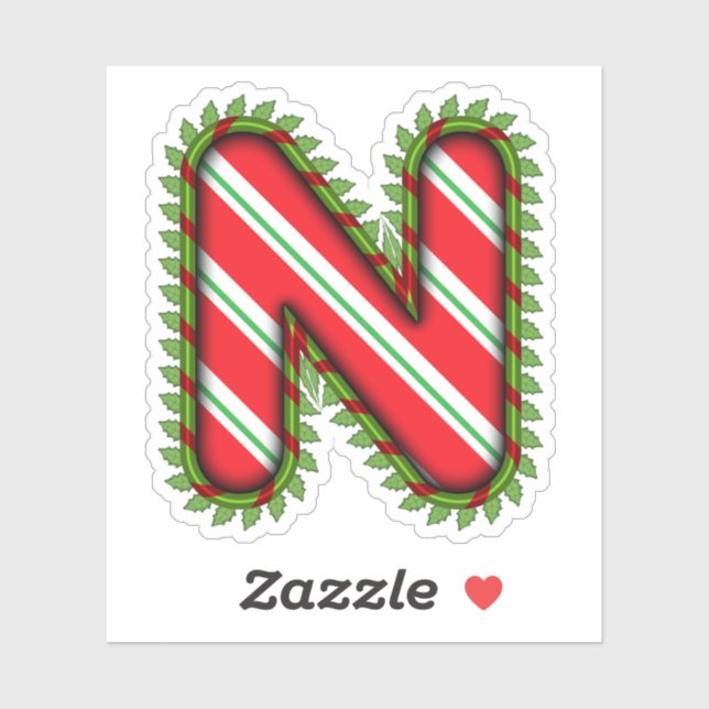 Pegatina Carta de Navidad N (Hoja)