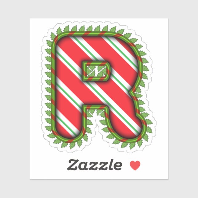Pegatina Carta de Navidad R (Hoja)