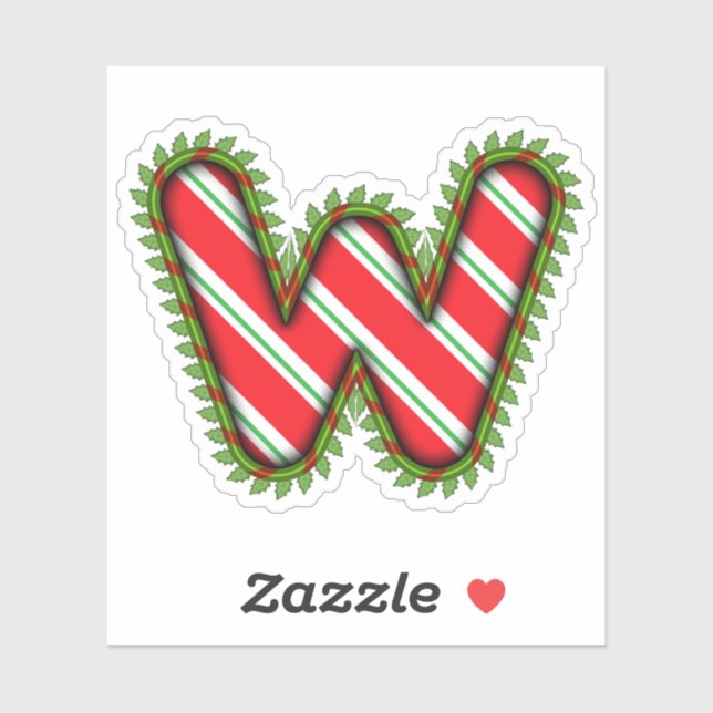 Pegatina Carta de Navidad W (Hoja)