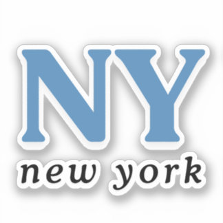 Pegatina Carta moderna azul de la ciudad de Nueva York