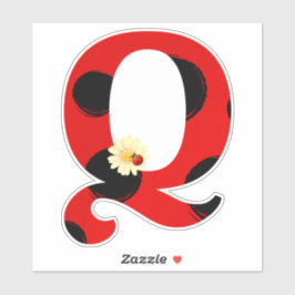 Pegatina Carta Q Impresión de errores de lápiz con lama y f