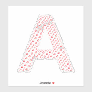 PEGATINA CARTAS FORMADAS POR CORAZONES