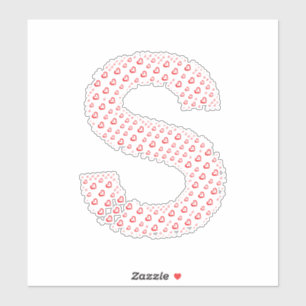 PEGATINA CARTAS FORMADAS POR CORAZONES