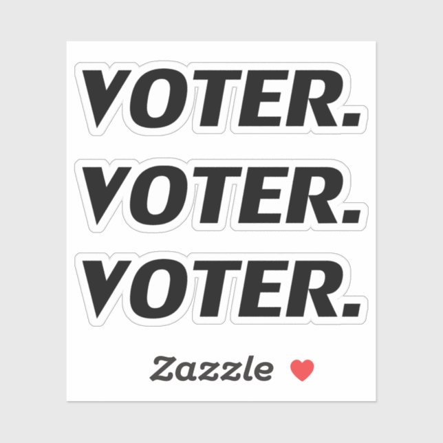 Pegatina Cartas negras del orgullo "votante" - (Hoja)