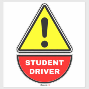 Pegatina (Cartel de Alerta) Estudiante Conductor
