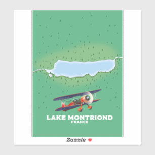 Pegatina Cartel de vacaciones del Lago Montriond Francia.