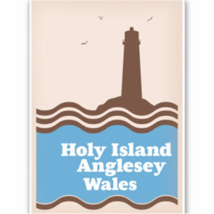 Pegatina Cartel de viaje a Holy Island, Anglesey, Gales