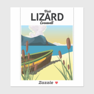 Pegatina Cartel de viaje a la costa de Lizard