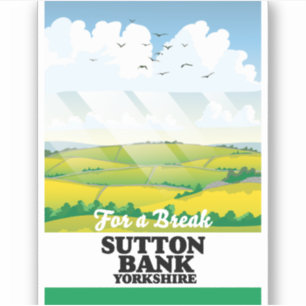 Pegatina Cartel de viaje a Sutton Bank yorkshire