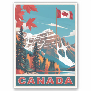 Pegatina Cartel de viaje de Canadá