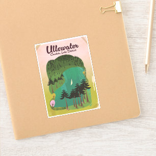 Pegatina Cartel de viaje de cráter lake Canada