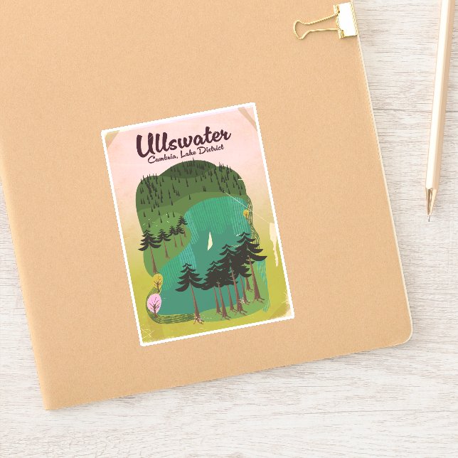 Pegatina Cartel de viaje de cráter lake Canada (Cuaderno)