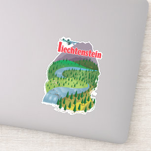 Pegatina cartel de viaje de liechtenstein