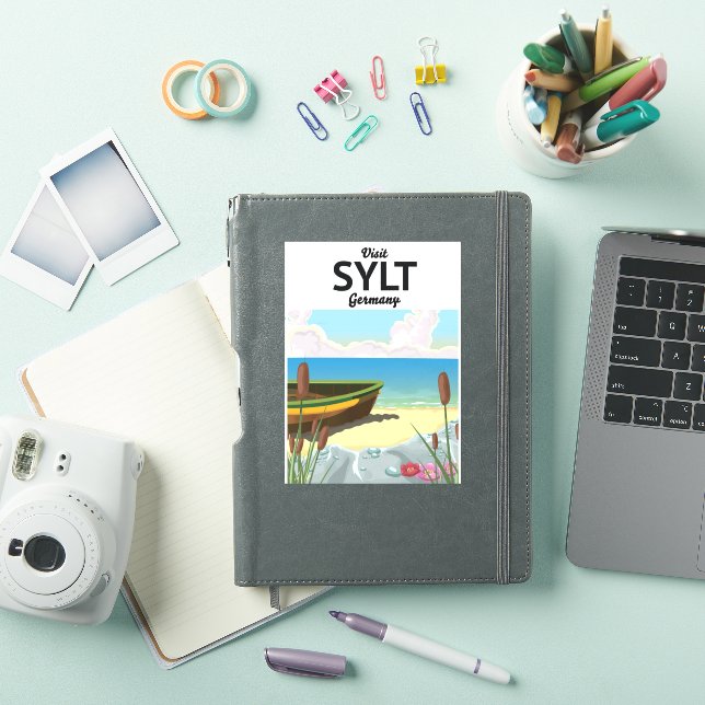 Pegatina Cartel de viaje de Sylt Germany (Funda para iPad)