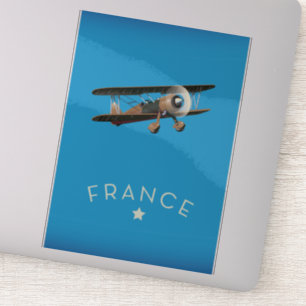 Pegatina Cartel vintage de vuelo de Francia