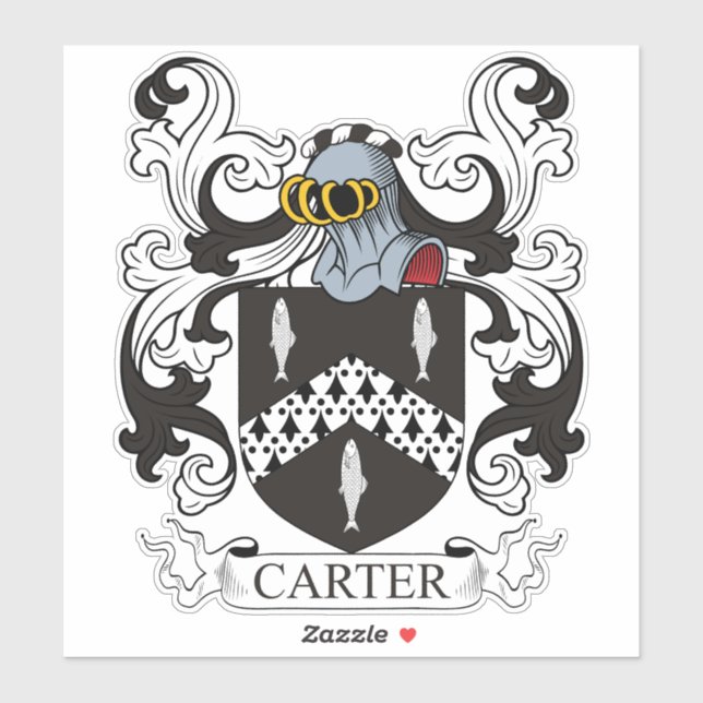 Pegatina Carter Family Crest (Hoja)