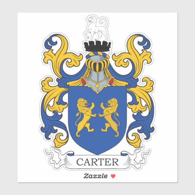 Pegatina Carter Family Crest (Hoja)