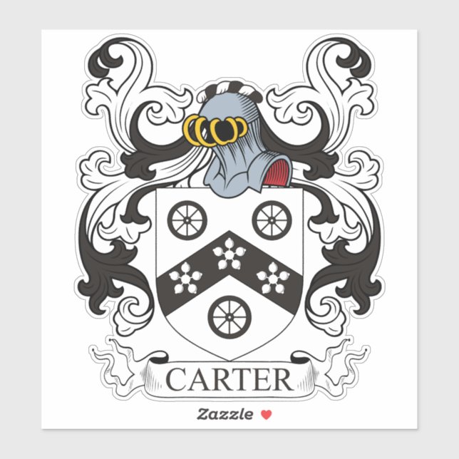 Pegatina Carter Family Crest (Hoja)