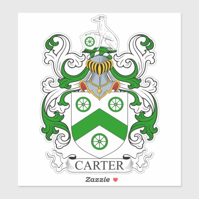 Pegatina Carter Family Crest (Hoja)