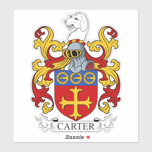 Pegatina Carter Family Crest (Hoja)