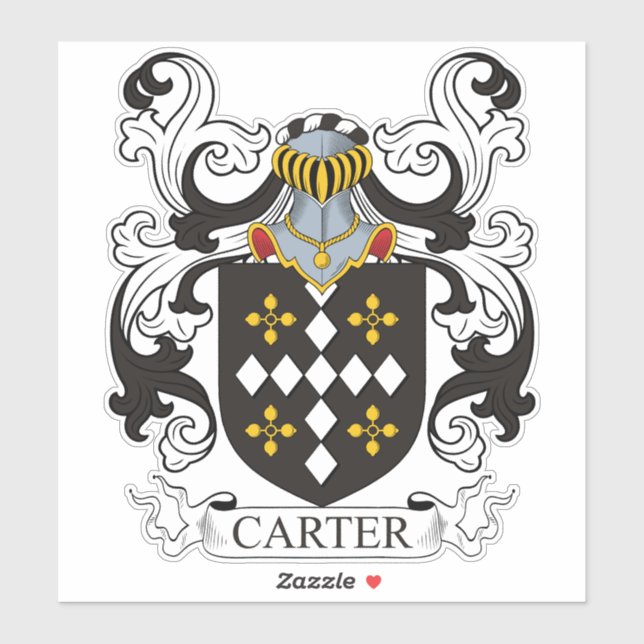 Pegatina Carter Family Crest (Hoja)
