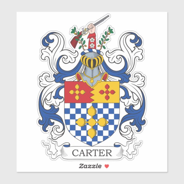 Pegatina Carter Family Crest (Hoja)