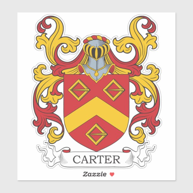 Pegatina Carter Family Crest (Hoja)