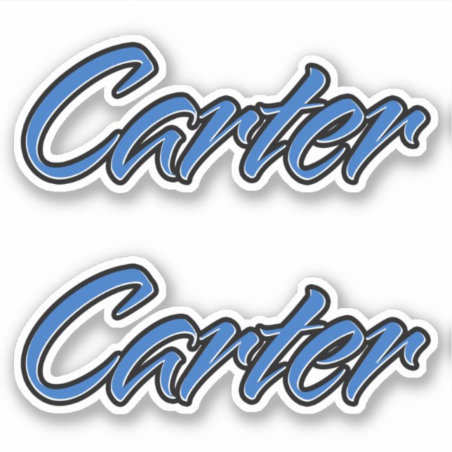 Pegatina Carter Name blue Aufkleber Sticker Stickerset (Anverso)