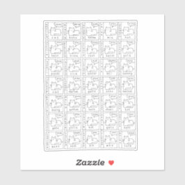 Pegatina Cartoon Cats Different Meow Languages 