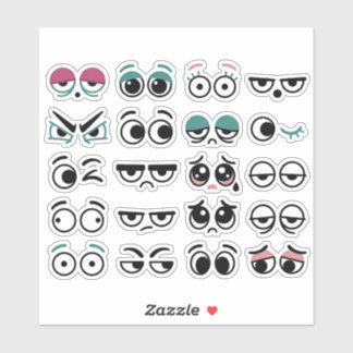 Pegatina Cartoon Eye Expressions Vinyl Stickers