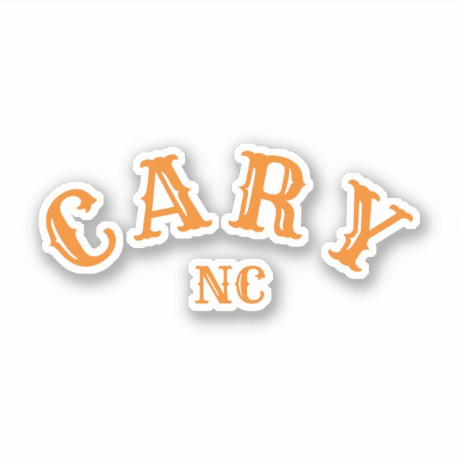 Pegatina Cary, Carolina del Norte (Anverso)