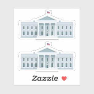 Pegatina Casa Blanca en el Diseñador Estadounidense