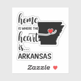 Pegatina Casa de Arkansas donde está el corazón
