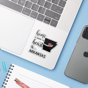 Pegatina Casa de Arkansas donde está el corazón