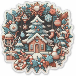 Pegatina Casa de navidades