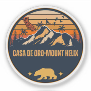 Pegatina Casa de Oro-Mount Helix, California