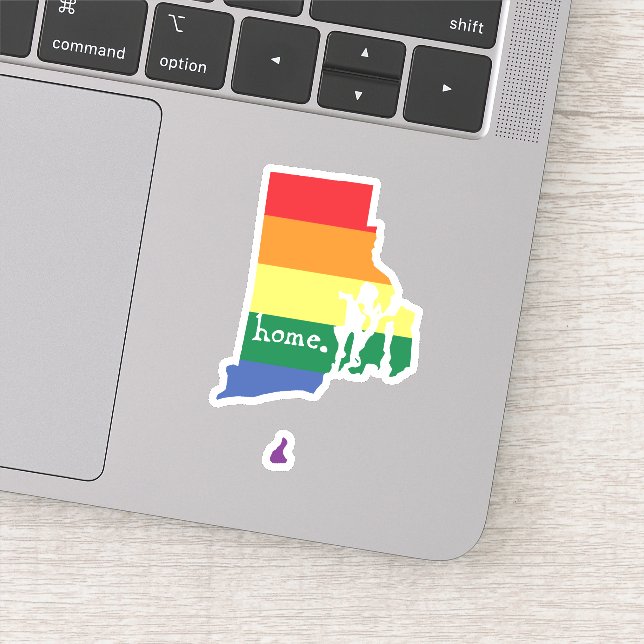 Pegatina Casa del Orgullo Gay | Isla Rhode (Detalle)