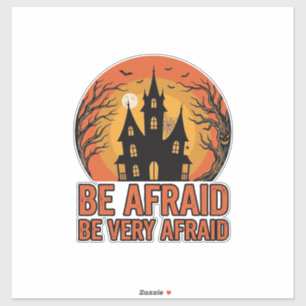 Pegatina Casa Embrujada Ten Miedo Diseño Vintage de Hallowe
