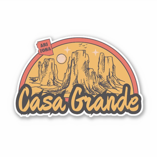 Pegatina Casa Grande, Arizona  (Anverso)