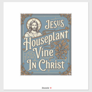 Pegatina Casa Planta Colgante De Jesús En Cristo Jesús Plan
