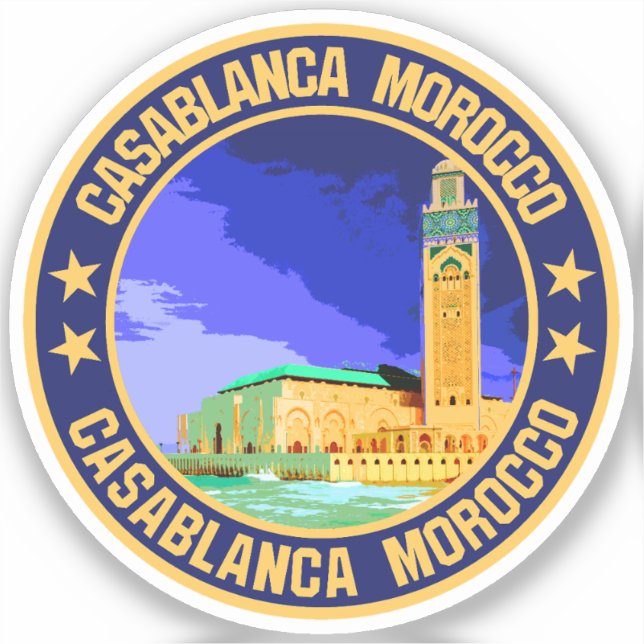 Pegatina Casablanca Marruecos (Anverso)