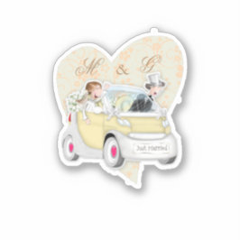 Pegatina Casado con sus letras de nombre