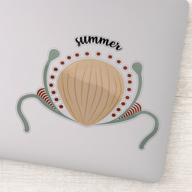 Pegatina Cáscara boho de verano (Detalle)