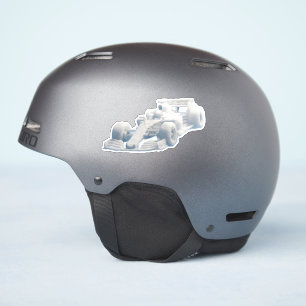 Pegatina Casco de corredor de nubes surrealista viny