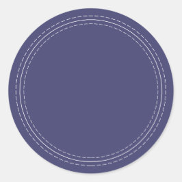 Pegatina casera rústica simple azul marino para es