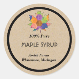 Pegatina casero de jarabe de arce