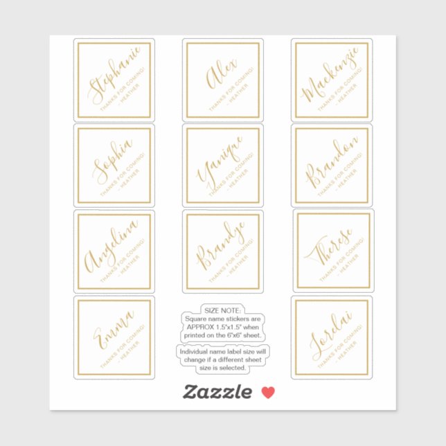 Pegatina Casilla de favoritos de partido de nombre individu (Hoja)