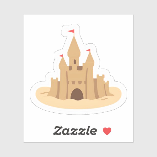 Pegatina Castillo de arena | Summer Beach Cute (Hoja)