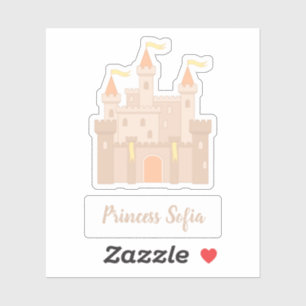 Pegatina Castillo de la Princesa Real medieval de Fairytale