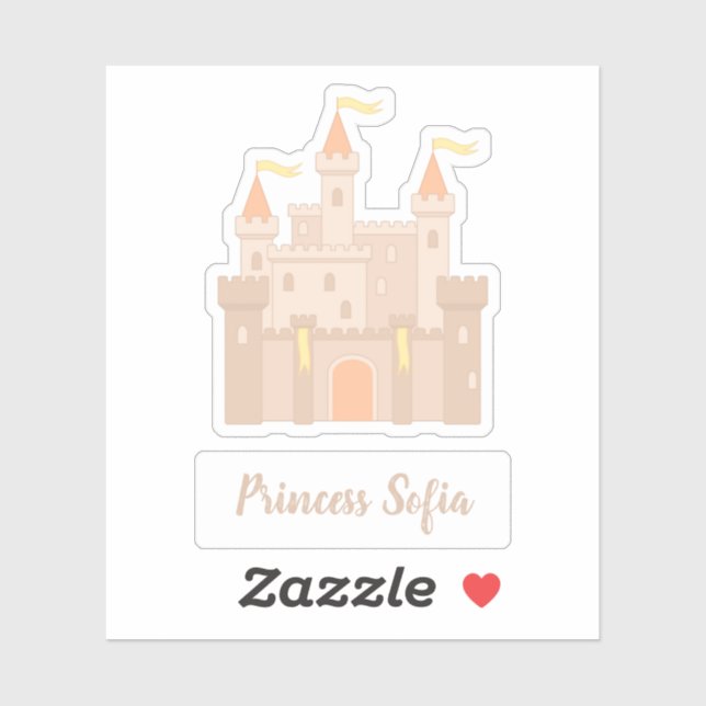 Pegatina Castillo de la Princesa Real medieval de Fairytale (Hoja)